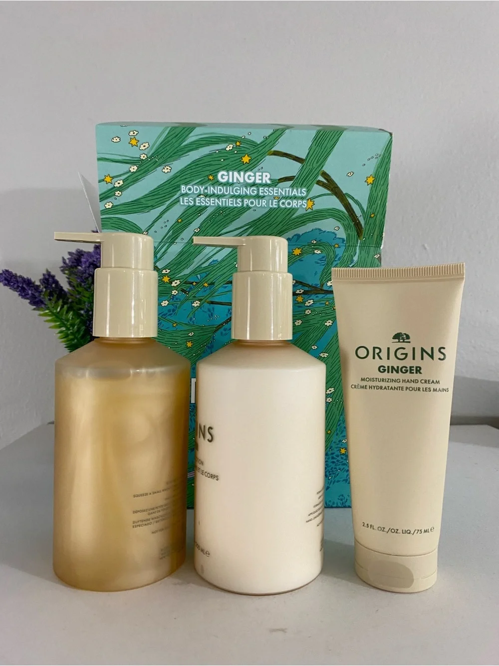 Origins Ginger Body-Indulging Essentials Hand & Body Wash + Hand Cream + Lotion